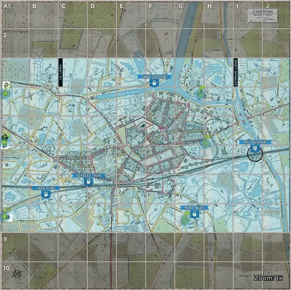 Carentan Axis Default Garrisons map image