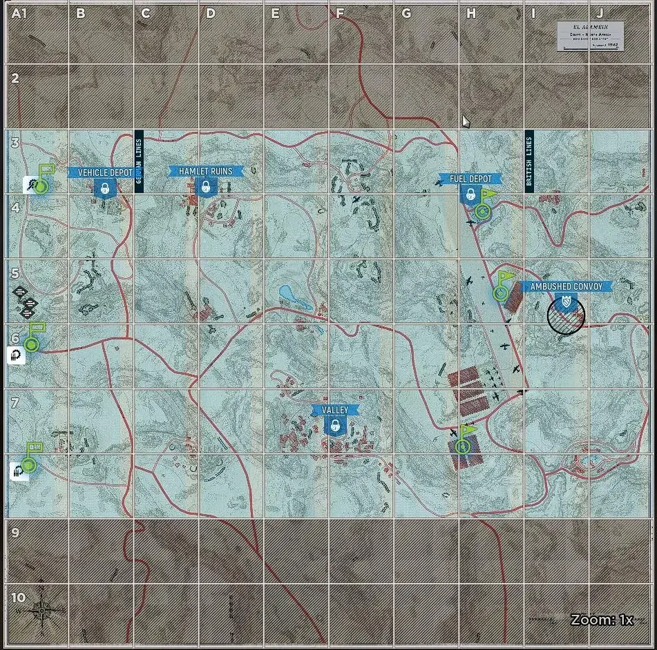El Alamein Allies Default Garrisons map image