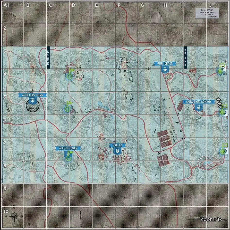 El Alamein Axis Default Garrisons map image