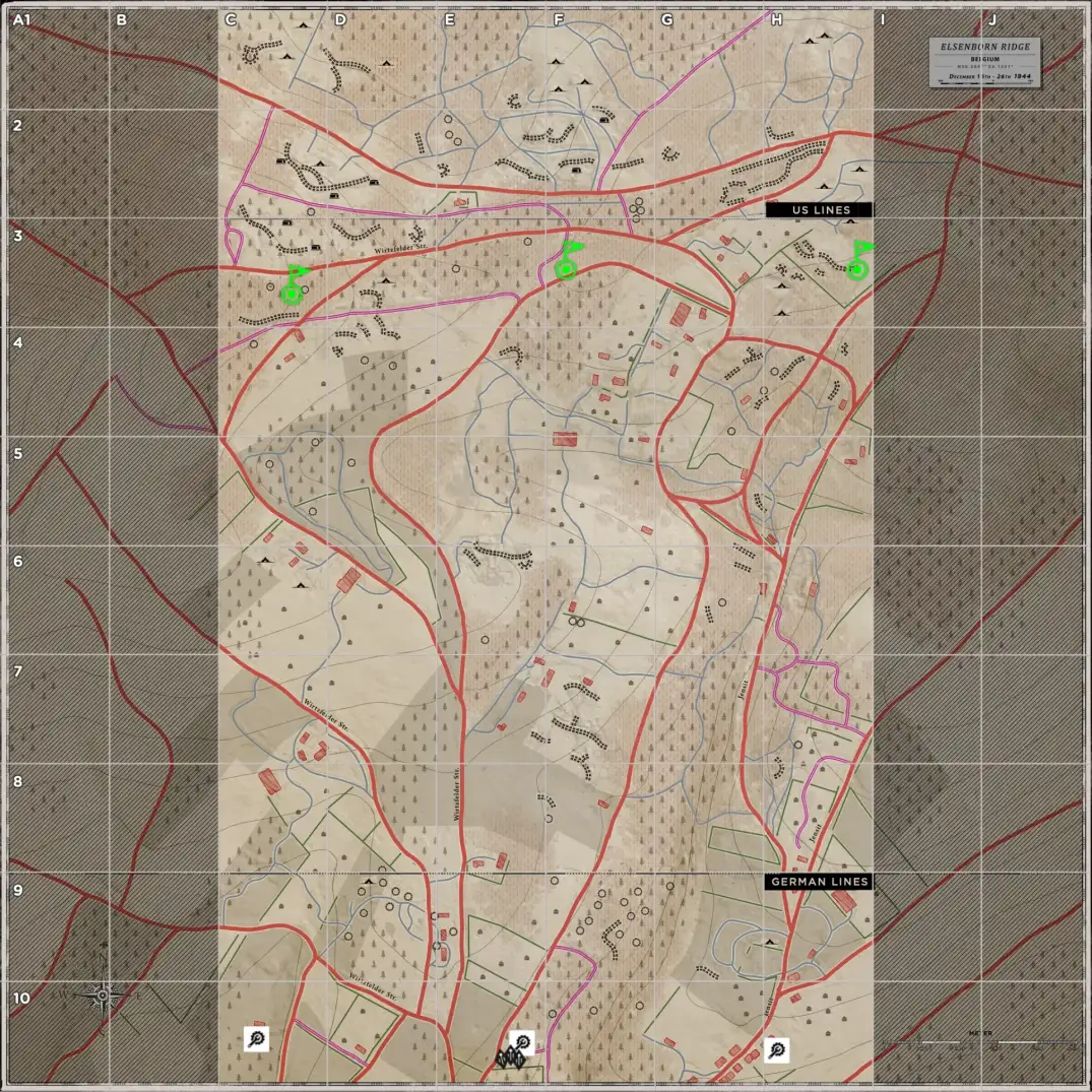 Elsenborn Ridge Allies Default Garrisons map image