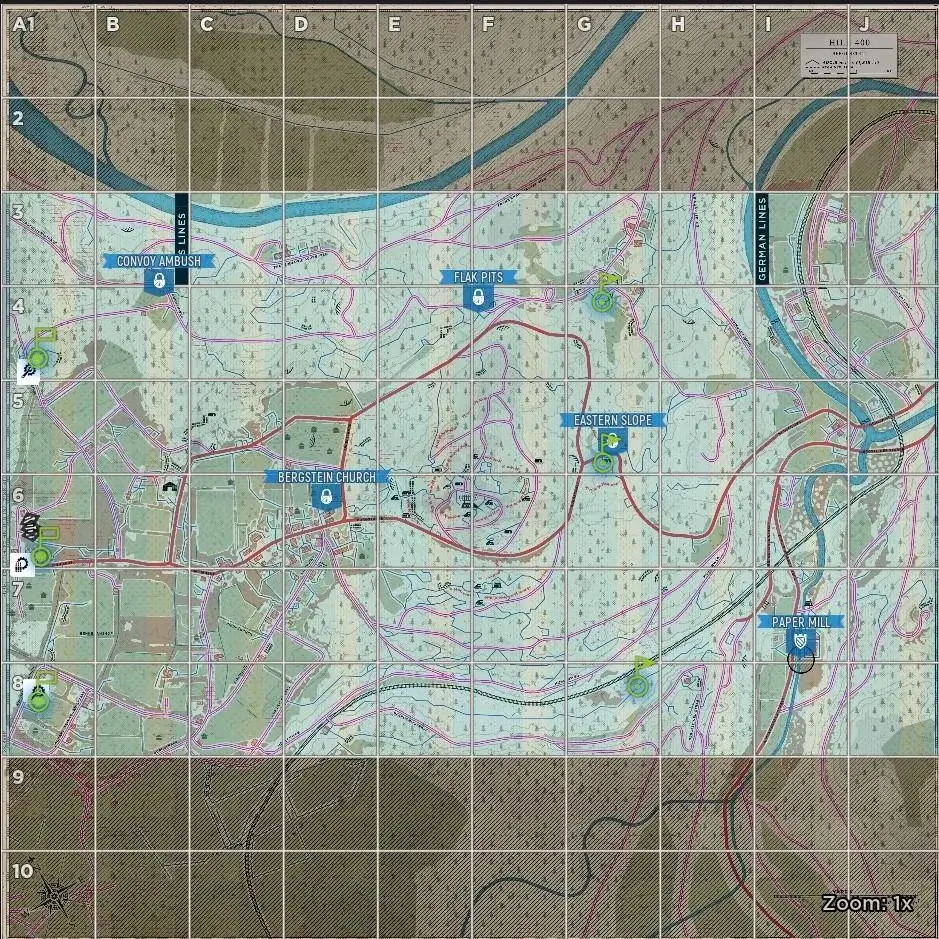 Hill 400 Allies Default Garrisons map image