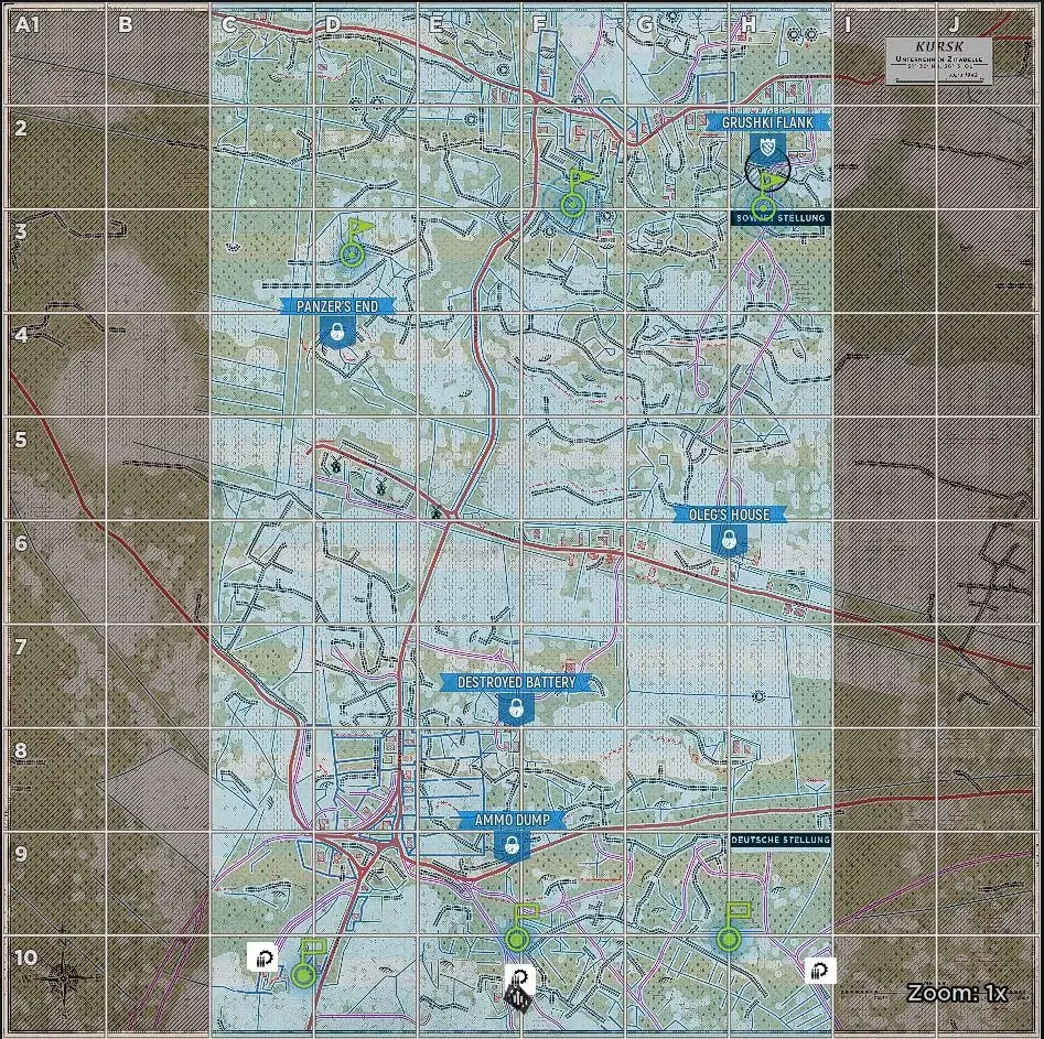 Kursk Axis Default Garrisons map image
