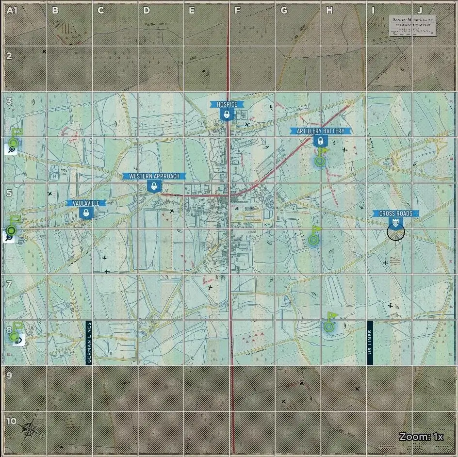 Saint Marie Eglise Allies Default Garrisons map image