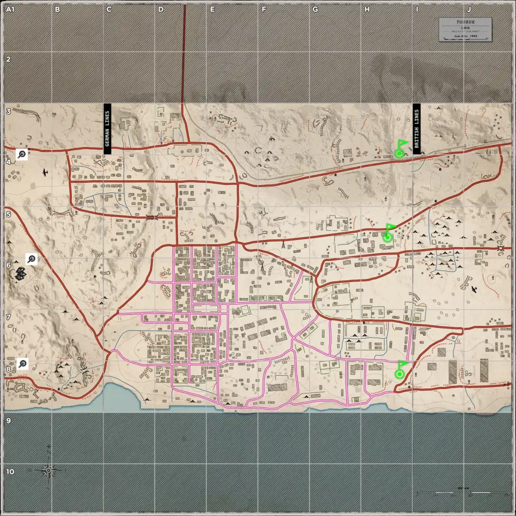 Tobruk Allies Default Garrisons map image